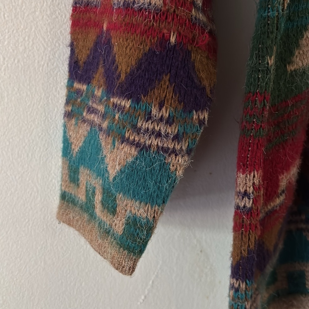 Needles & Yarn colorful crewneck Nordic Fair Isle vintage 90s sweater - Picture 4 of 4